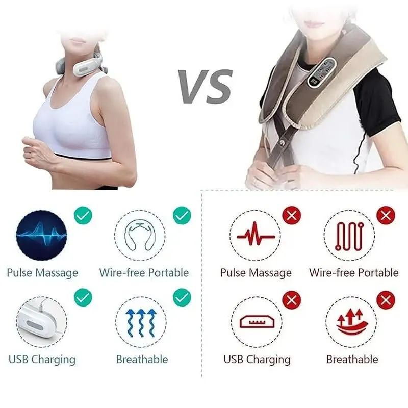 Nekmassageapparaat – Warmte & Trillingen, Draadloos en Compact