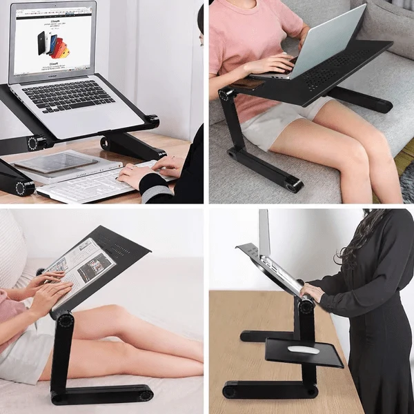 Laptopstandaard 360° – Verstelbaar, Aluminium & Ergonomisch Design