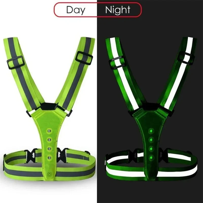 LED Hardloopvest – Verstelbaar, USB Oplaadbaar & 3 Lichtstanden