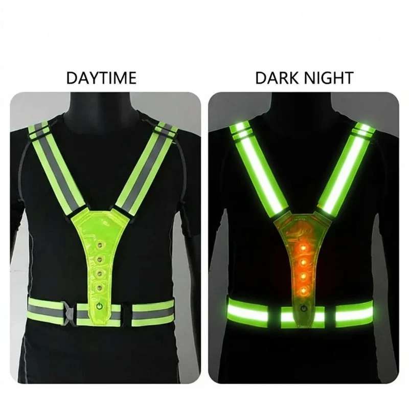 LED Hardloopvest – Verstelbaar, USB Oplaadbaar & 3 Lichtstanden