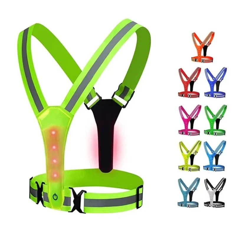 LED Hardloopvest – Verstelbaar, USB Oplaadbaar & 3 Lichtstanden