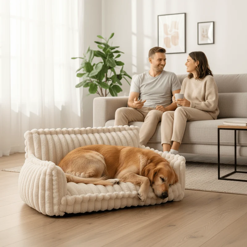Hondenbank met Traagschuim – Wasbaar, Zacht & Antislip Design