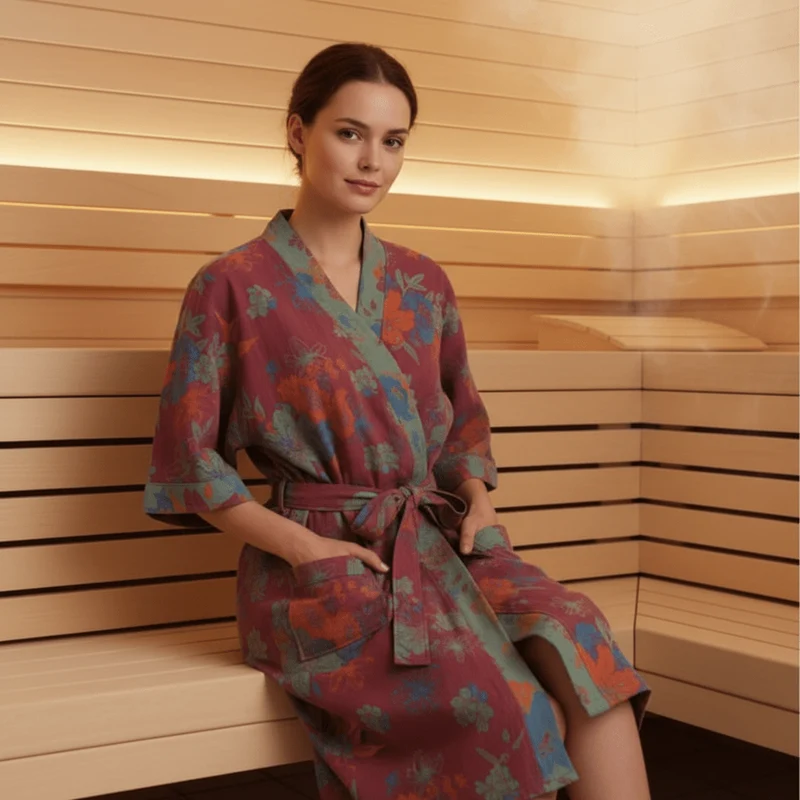 Kimono Badjas – Biologisch Katoen, Omkeerbaar & Ademend Design