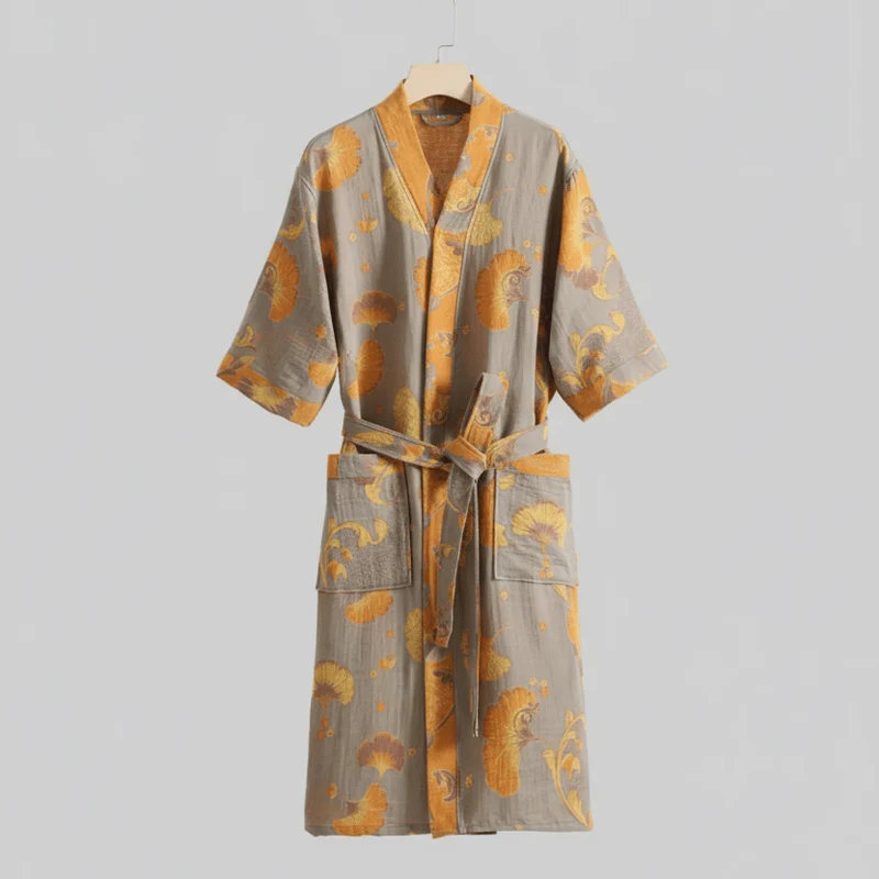 Kimono Badjas – Biologisch Katoen, Omkeerbaar & Ademend Design