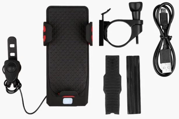 Fietskoplamp met Powerbank – Telefoonhouder, Helder Licht & Oplaadbaar