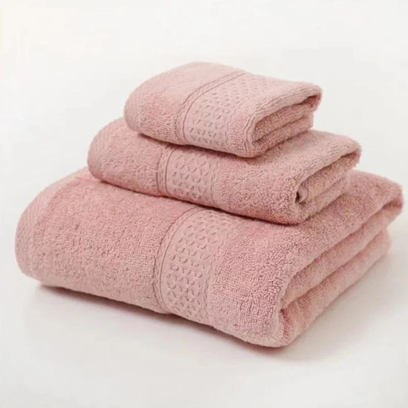 Handdoekset – 3-delige katoenen set met zachte structuur en sterk absorberend vermogen