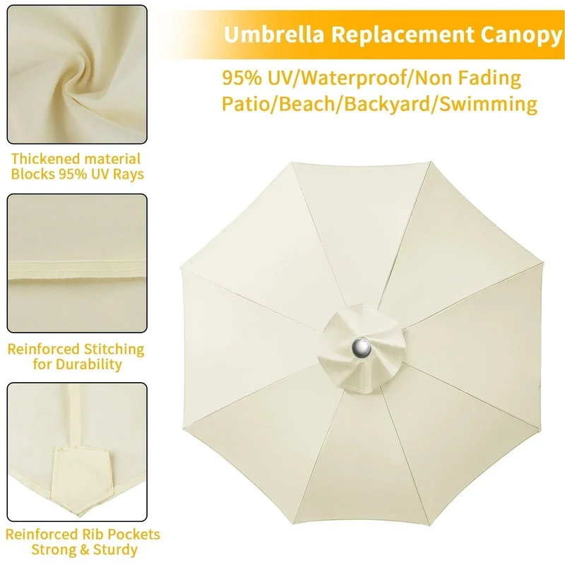 Vervangingshoes voor Parasol – Waterafstotend met Ventilatie voor 6/8 Spaken