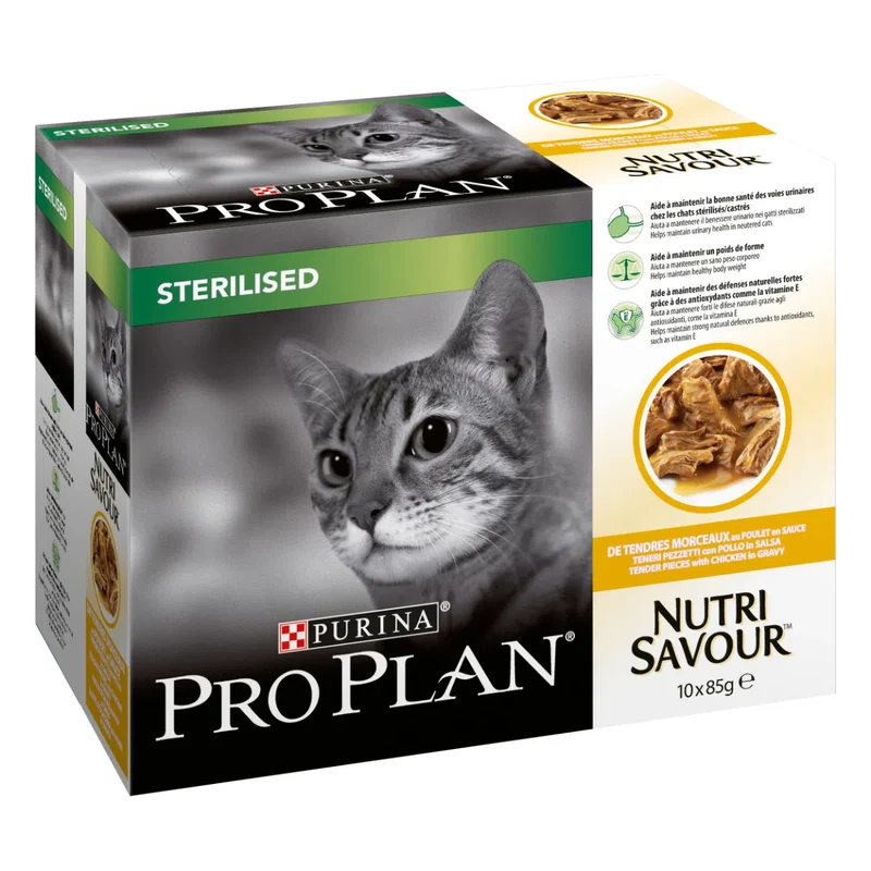 Pro plan Sterilised Nutri Savour Multipack con Pollo - umido gatto