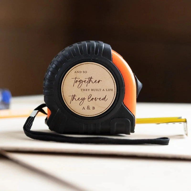 Gegraveerde Hamer & Meetlint Set – Persoonlijk Cadeau met Praktisch Design