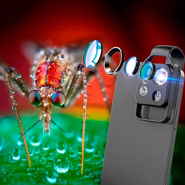 Microscoop Lens voor Smartphone – 200x Vergroting & Compact Clip-On Ontwerp