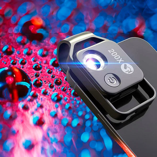 Microscoop Lens voor Smartphone – 200x Vergroting & Compact Clip-On Ontwerp