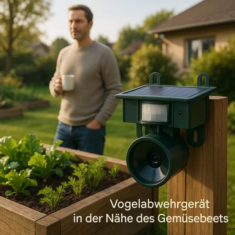 Vogelafschrik Apparaat – Bewegingssensor, Zonne-energie & Weerbestendig Design