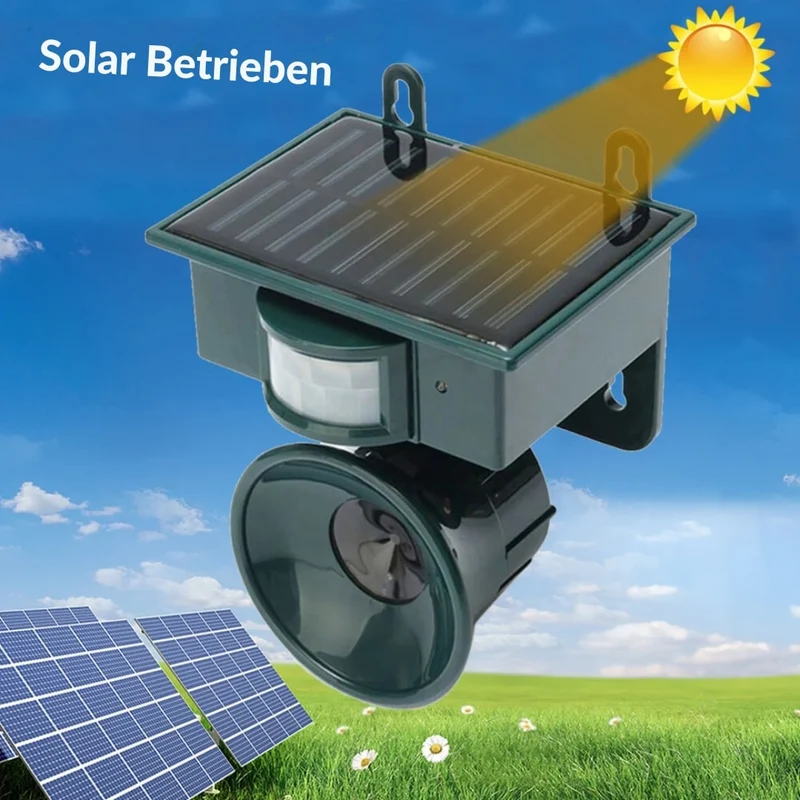 Vogelafschrik Apparaat – Bewegingssensor, Zonne-energie & Weerbestendig Design