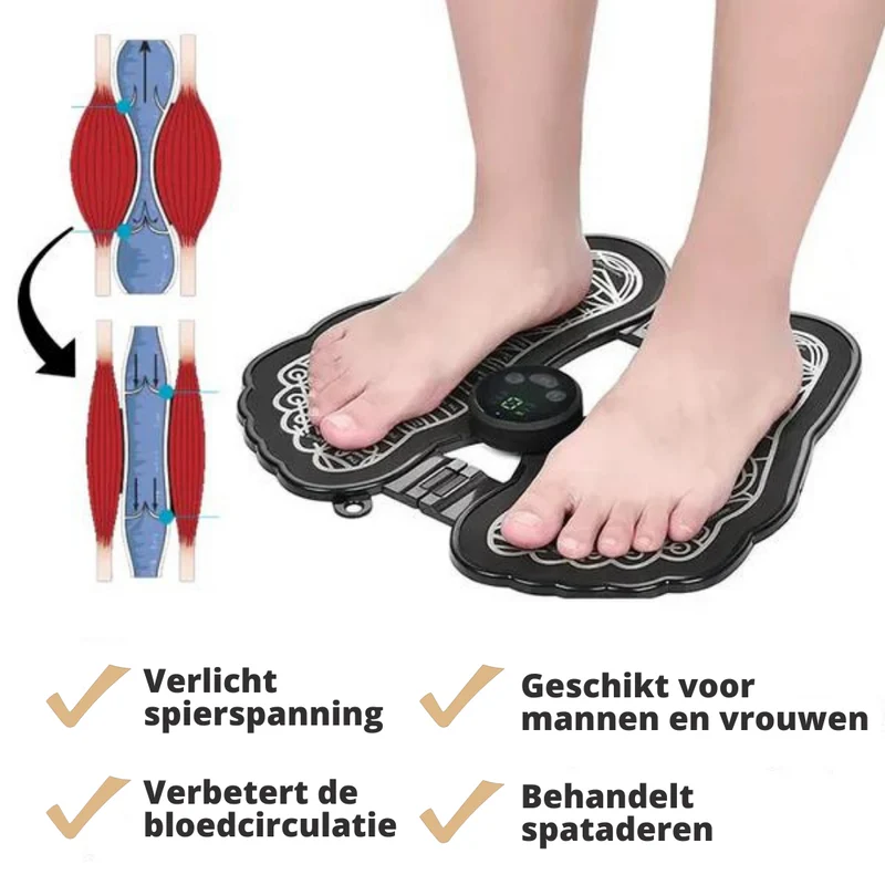 Voetmassage mat – opvouwbaar ontwerp met EMS-functie & afstandsbediening