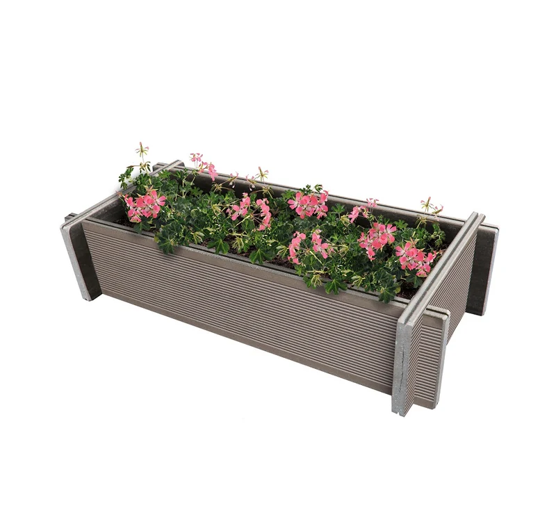 Fioriera componibile 55 x 25 x 12.5 Made in Italy in WPC da balcone, terrazzi o ambienti esterni
