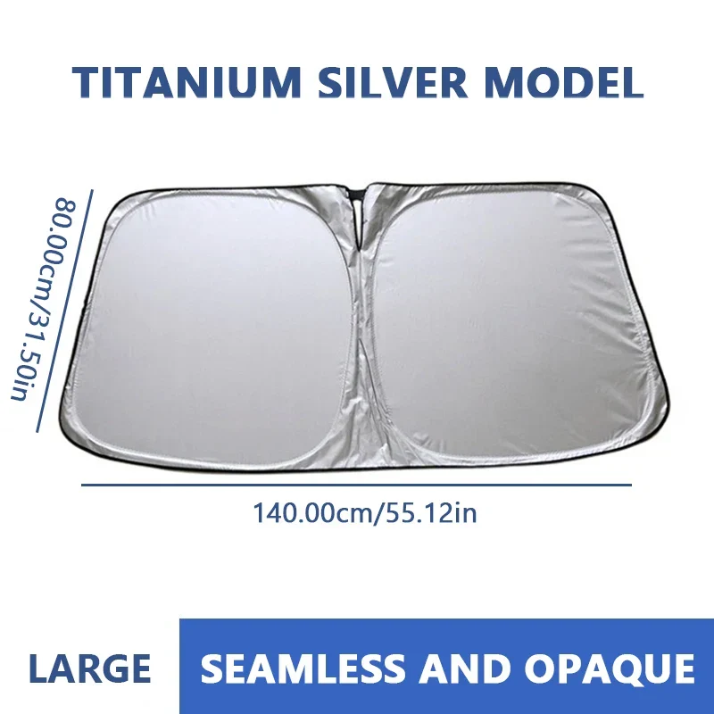 Auto zonnescherm voorruit – Opvouwbare UV-bescherming 140 × 80 cm