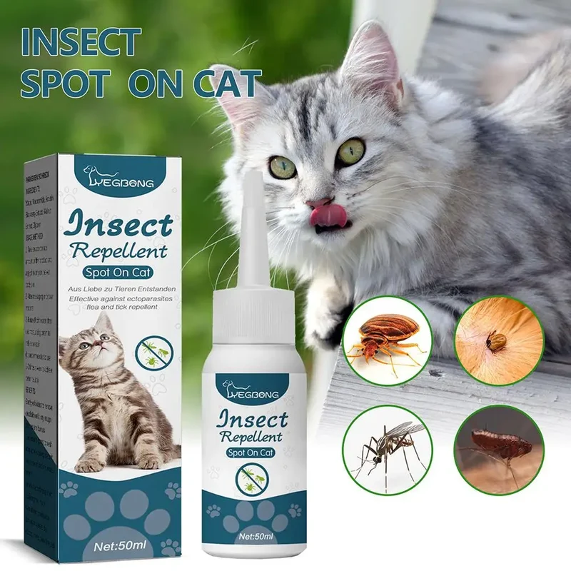 Katten spot-on – 50 ml verzorgingsolie met plantenextracten en druppelfles