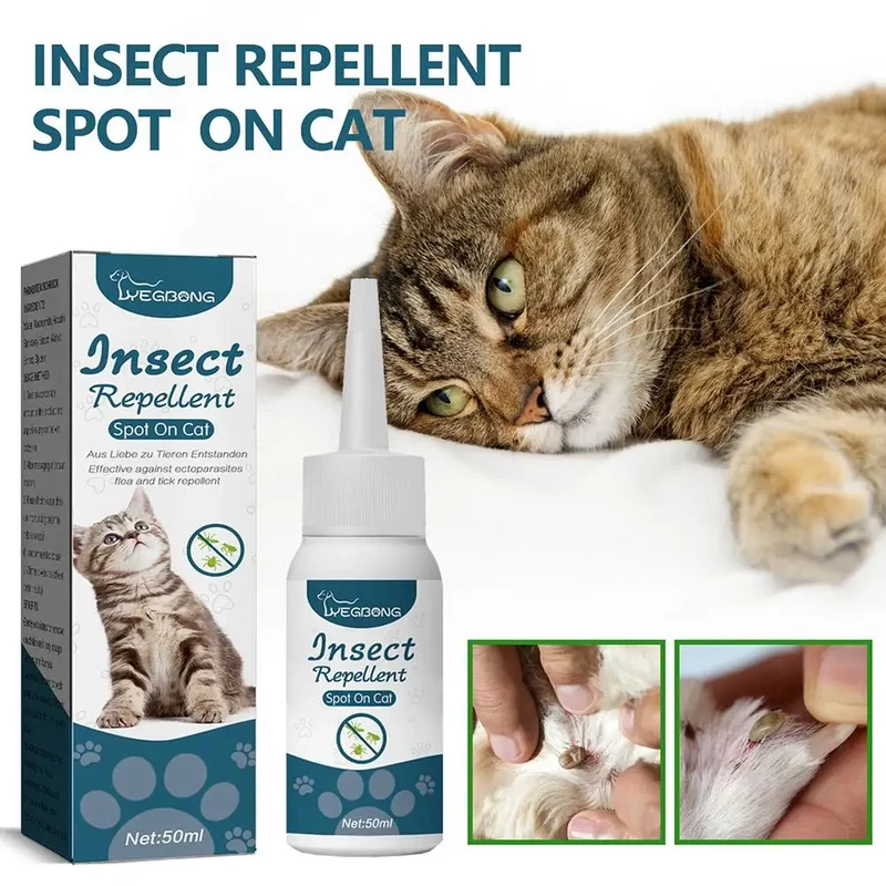 Katten spot-on – 50 ml verzorgingsolie met plantenextracten en druppelfles