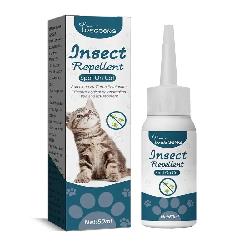 Katten spot-on – 50 ml verzorgingsolie met plantenextracten en druppelfles