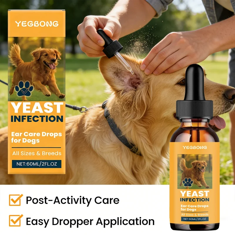 Honden oordruppels – 60 ml verzorgingsvloeistof met handige doseerpipet