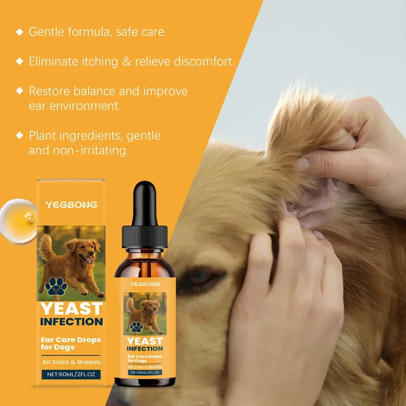 Honden oordruppels – 60 ml verzorgingsvloeistof met handige doseerpipet