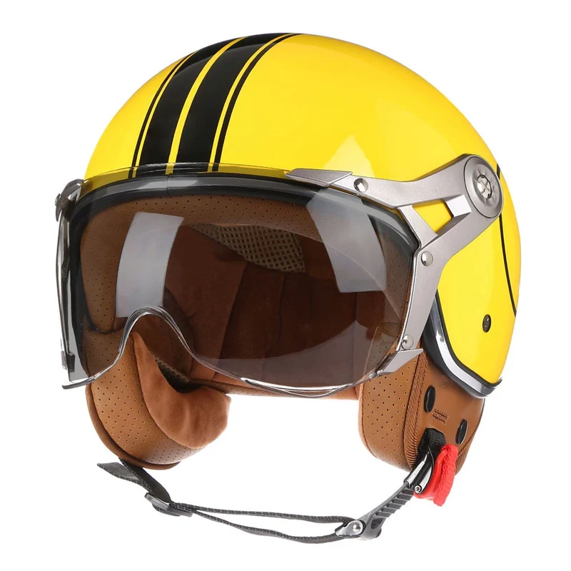 Motorhelm 3/4 – Retro Design & Lichtgewicht Open Gezicht