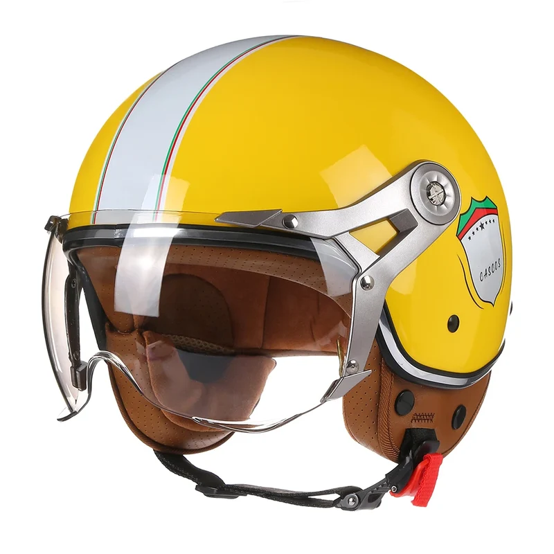 Motorhelm 3/4 – Retro Design & Lichtgewicht Open Gezicht