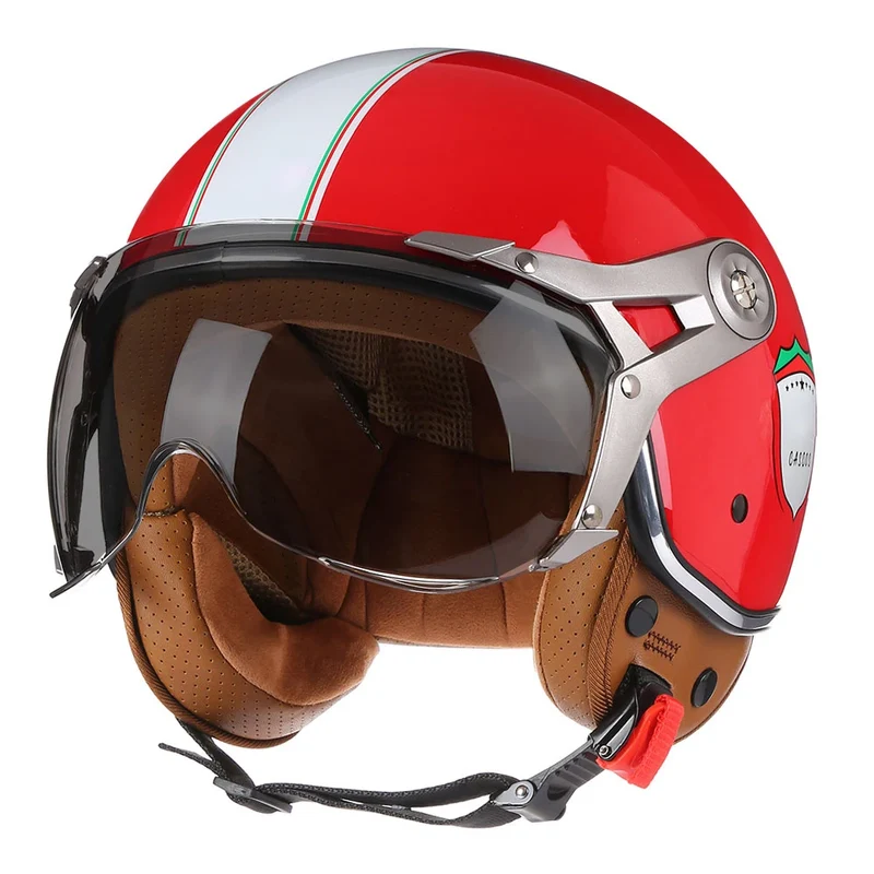Motorhelm 3/4 – Retro Design & Lichtgewicht Open Gezicht