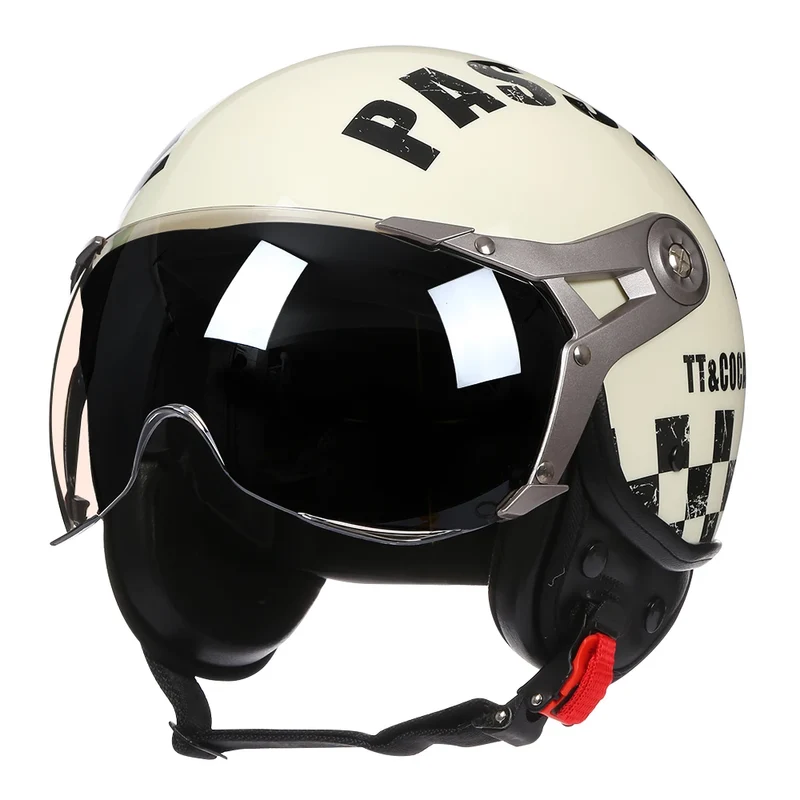 Motorhelm 3/4 – Retro Design & Lichtgewicht Open Gezicht