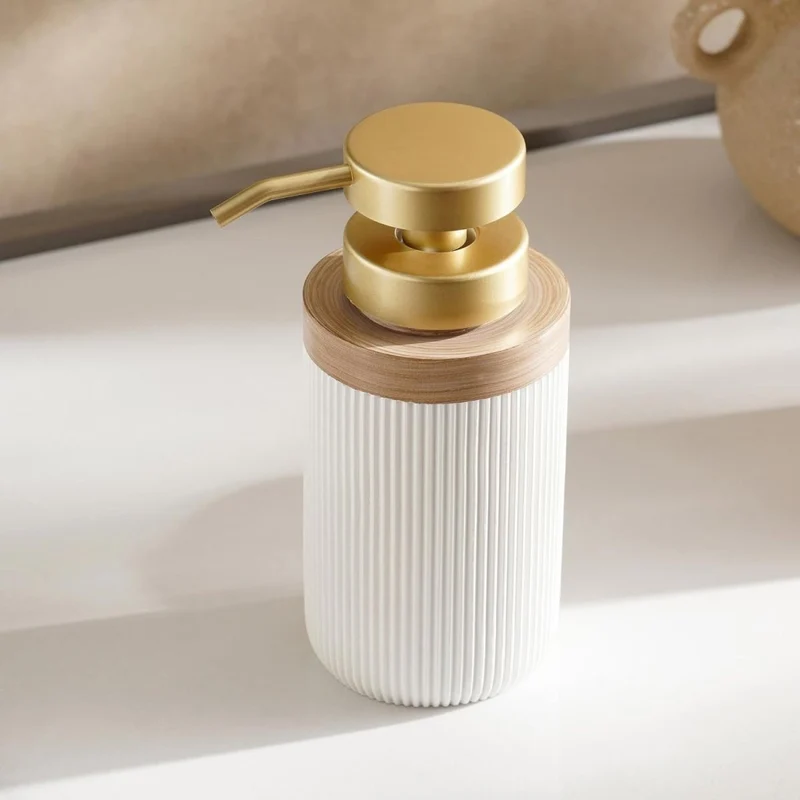 Badkamerset – Zeepdispenser, Beker & Zeepbakje in Elegant Design