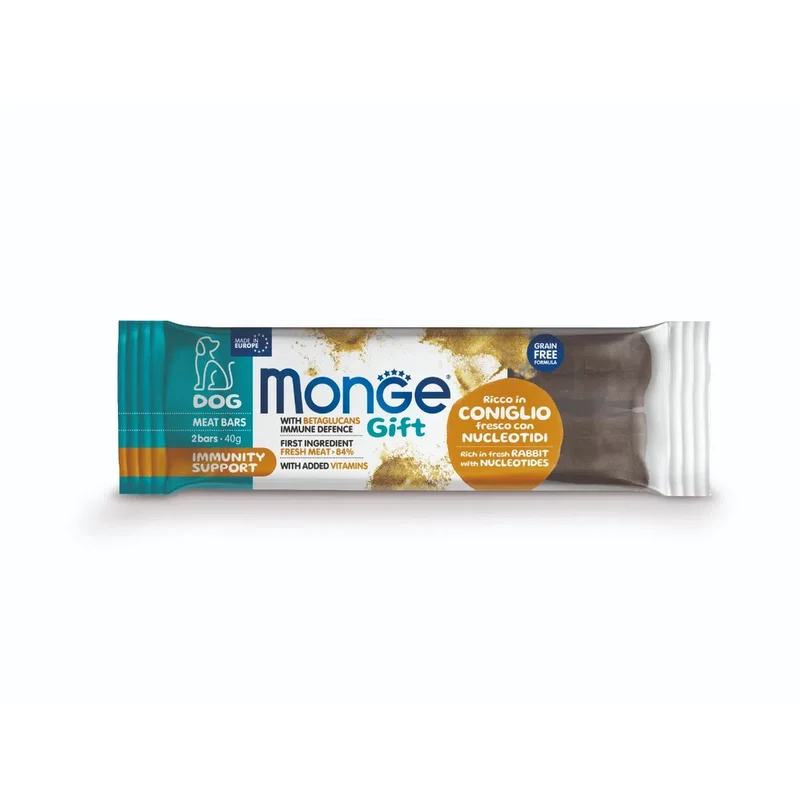 Monge Meat Bars Immunity Support Barretta Per Cani Adulti Coniglio Fresco Con Nucleotidi 40G