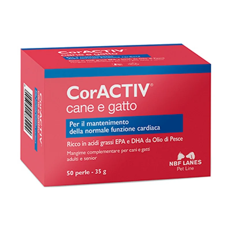 Nbf Lanes Coractiv Integratore Di Acidi Grassi Omega3 Cani e Gatti 50 Perle