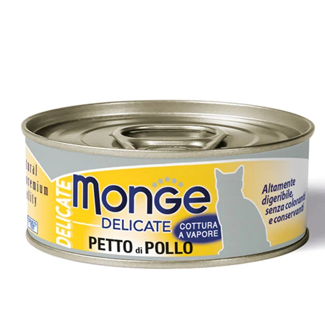 Monge Delicate umido gatto Pezzetti di petto di pollo