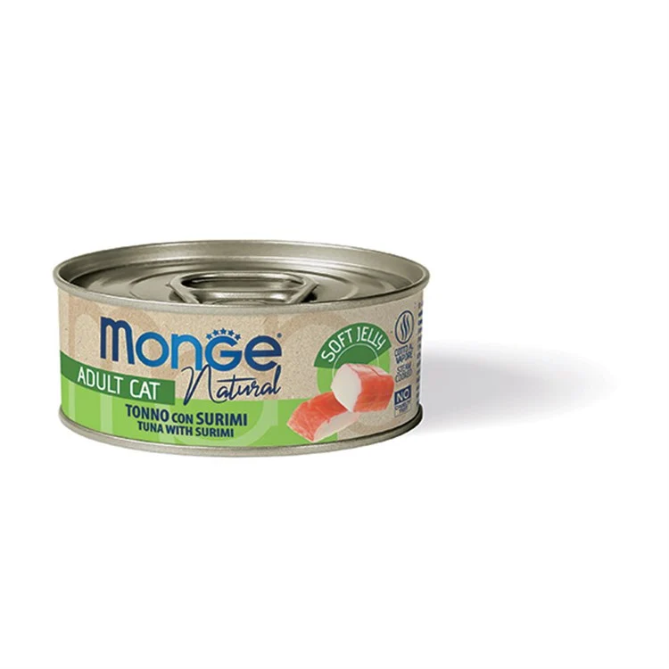 Monge NATURAL Adult Cat - Filetti di tonno con surimi