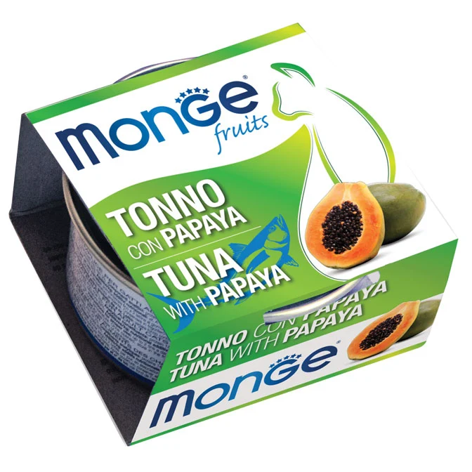 Monge Fruits gatto Pezzetti di Tonno con Papaya
