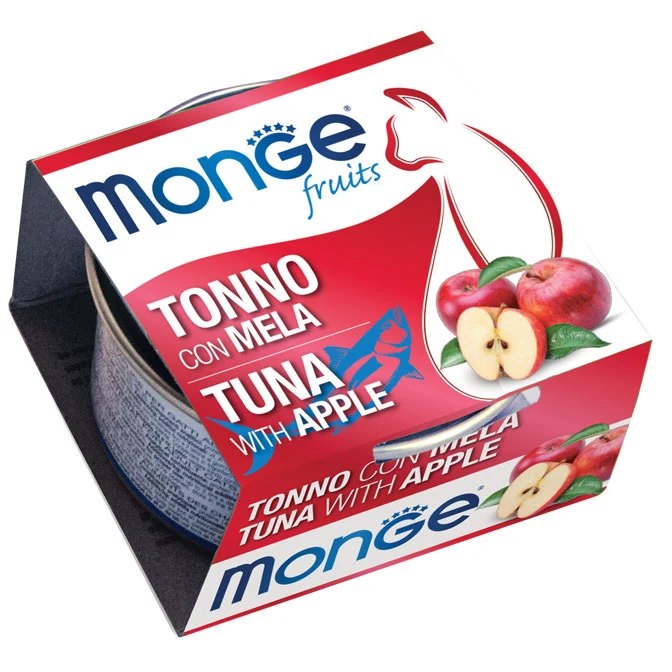 Monge Fruits gatto Pezzetti di Tonno con Mela