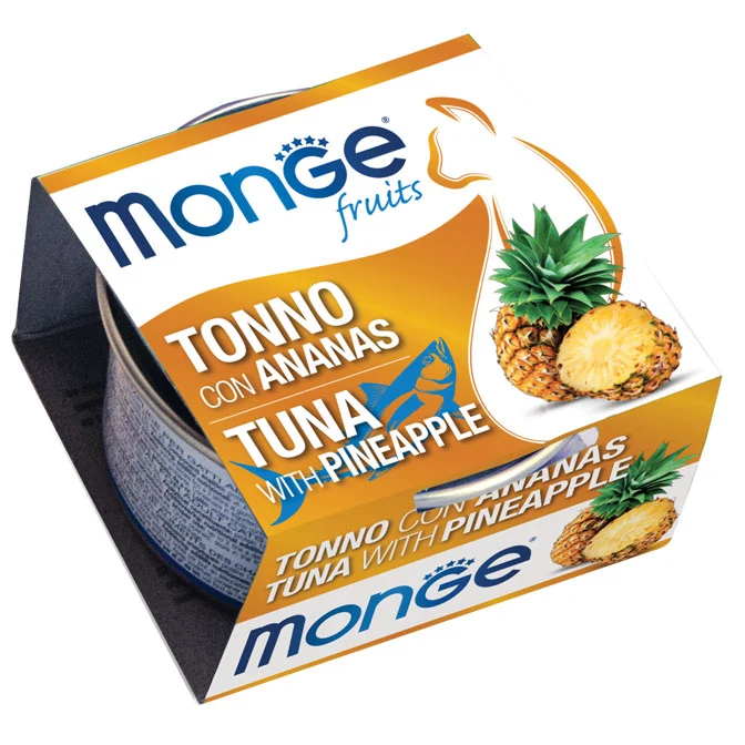 Monge Fruits gatto Pezzetti di Tonno con Ananas
