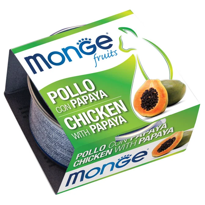 Monge Fruits gatto Pezzetti di pollo con Papaya