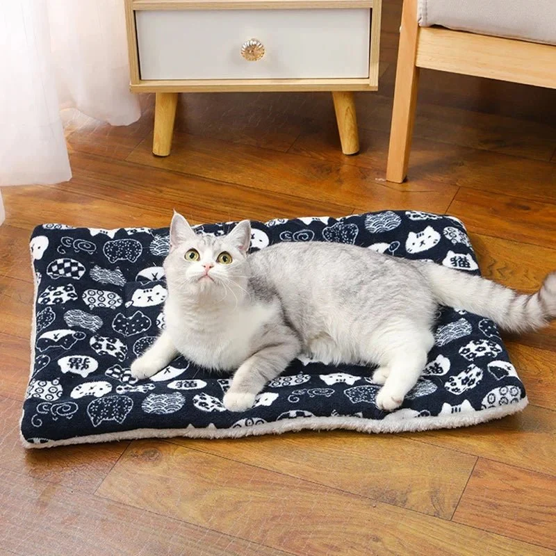 Slaapmat voor Honden en Katten – Zachte Flanellen Ligmat met Comfortabele Vulling