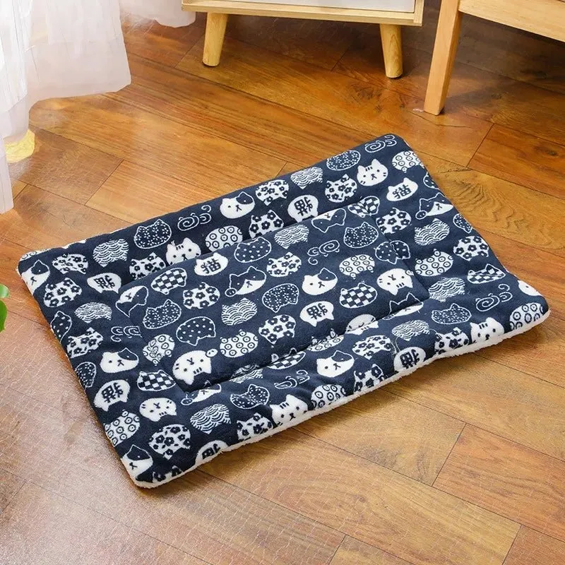 Slaapmat voor Honden en Katten – Zachte Flanellen Ligmat met Comfortabele Vulling