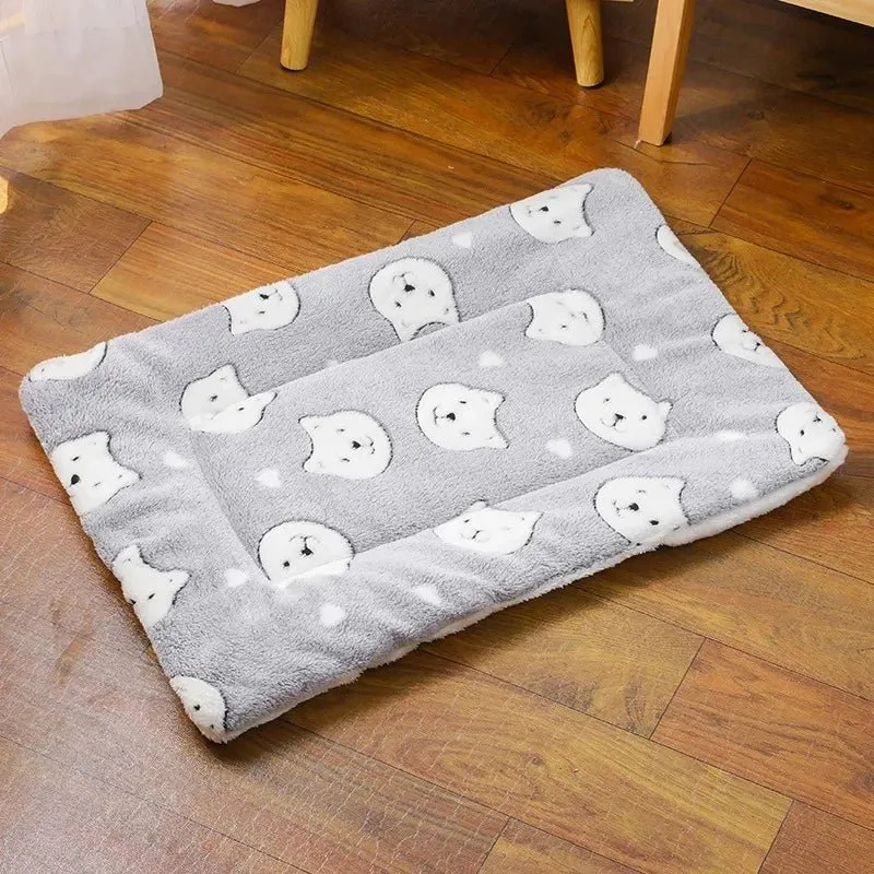 Slaapmat voor Honden en Katten – Zachte Flanellen Ligmat met Comfortabele Vulling