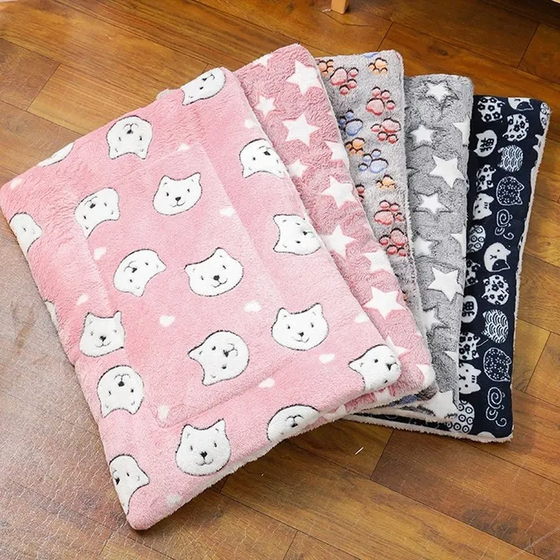 Slaapmat voor Honden en Katten – Zachte Flanellen Ligmat met Comfortabele Vulling