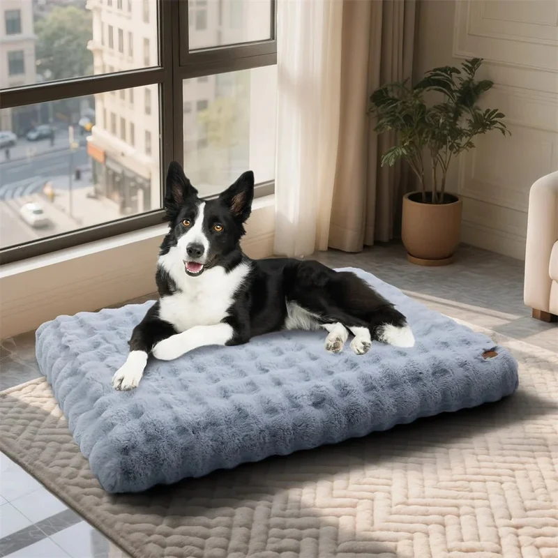 Hondenbed voor Honden en Katten – Zachte Pluche Ligmat met Dikke Vulling