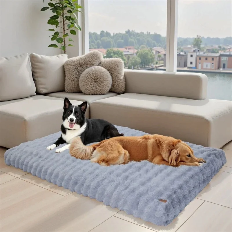 Hondenbed voor Honden en Katten – Zachte Pluche Ligmat met Dikke Vulling