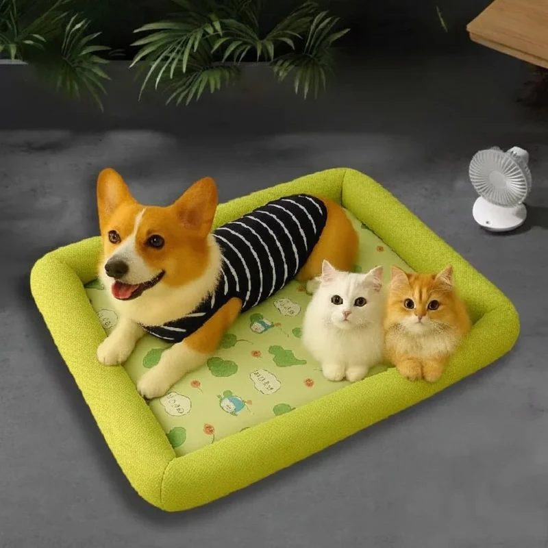 Hondenbed voor Honden en Katten – Zachte Ligplek met Verkoelend Oppervlak en Antislip Basis
