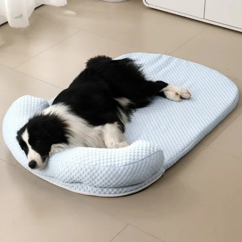 Koelmat voor Honden en Katten – Zachte Ligmat met Afneembare Hoes en Ondersteunende Rand