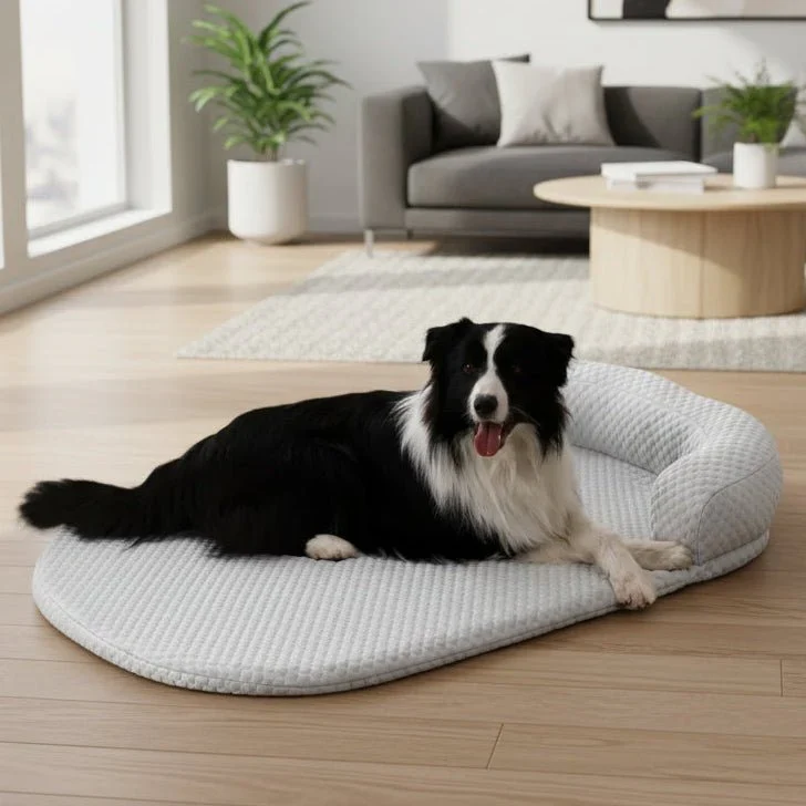 Koelmat voor Honden en Katten – Zachte Ligmat met Afneembare Hoes en Ondersteunende Rand