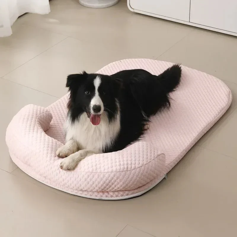 Koelmat voor Honden en Katten – Zachte Ligmat met Afneembare Hoes en Ondersteunende Rand