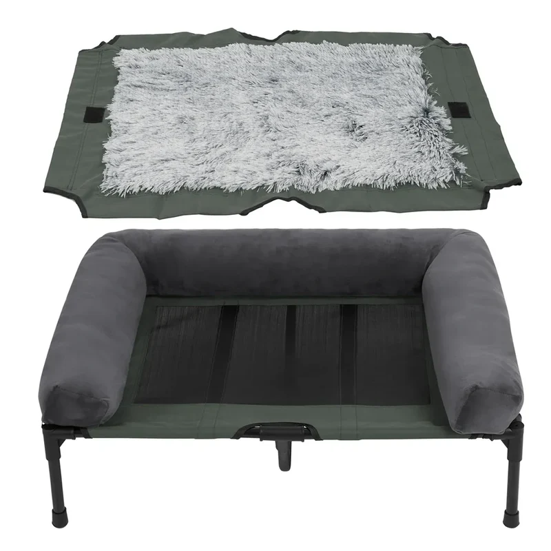 Hondenbed – Verhoogde Ligplek met Zachte Rand en Stevig Frame