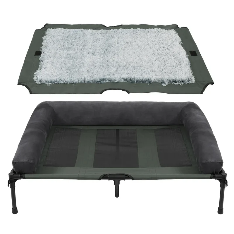 Hondenbed – Verhoogde Ligplek met Zachte Rand en Stevig Frame